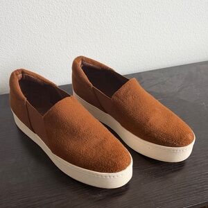 Vince Suede Warren Platform Slip On Sneakers